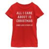 Girl_s Lost Gods Christmas and People All I Care About T-Shirt