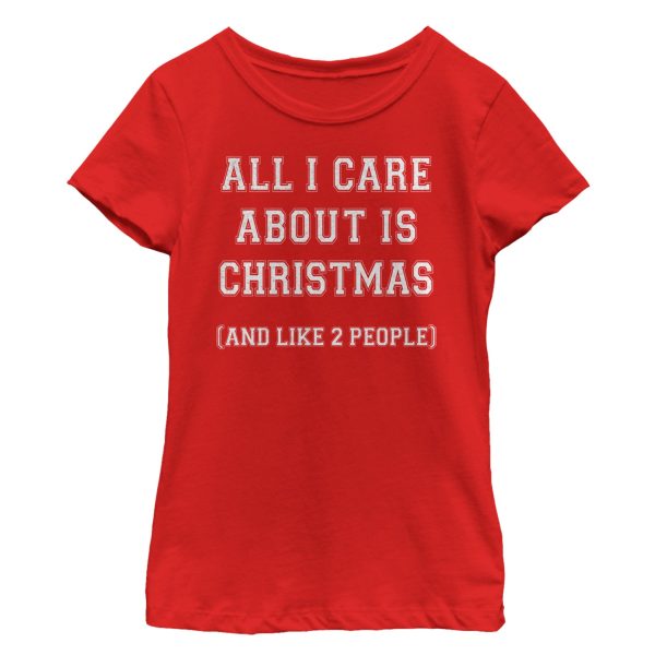 Girl_s Lost Gods Christmas and People All I Care About T-Shirt