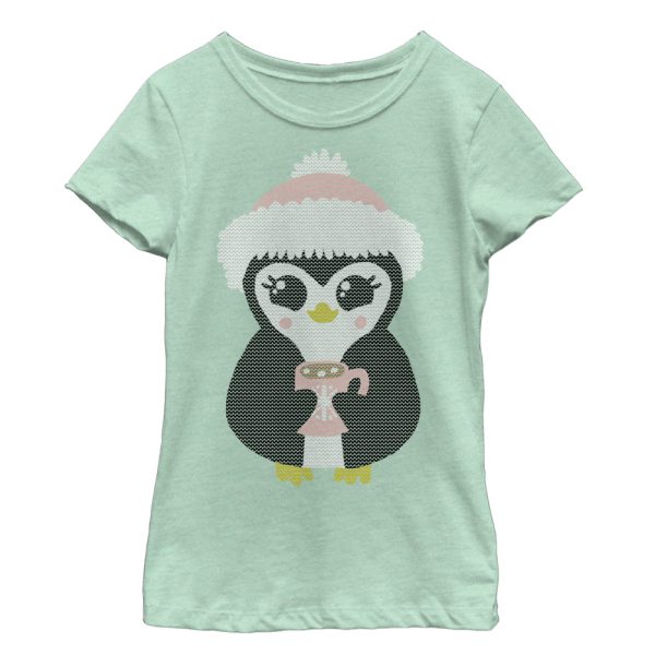 Girl_s Lost Gods Cozy Cocoa Penguin T-Shirt