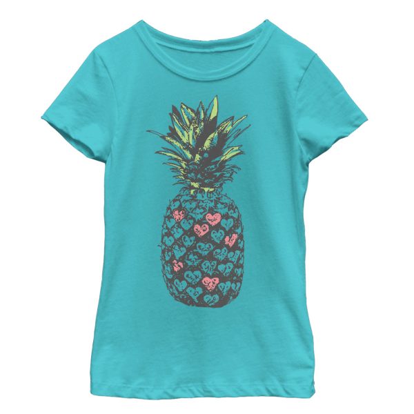 Girl_s Lost Gods Heart Pineapple T-Shirt