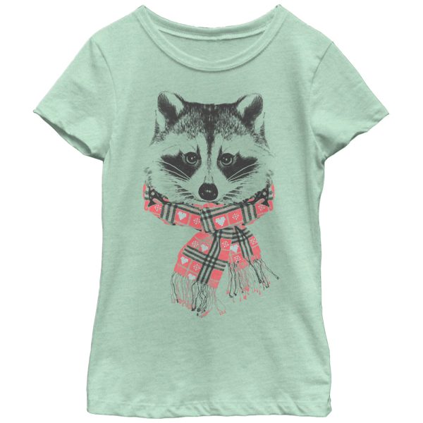 Girl_s Lost Gods Scarf Raccoon T-Shirt