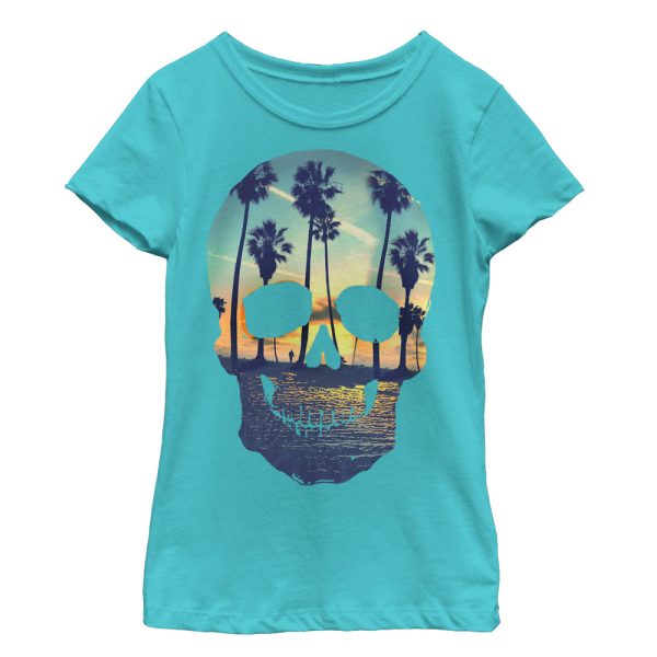 Girl_s Lost Gods Sunset Skull T-Shirt