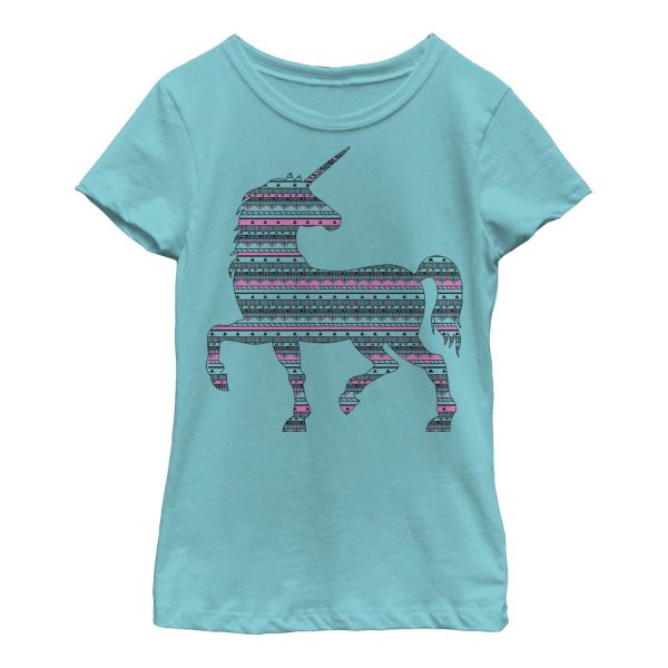 Girl_s Lost Gods Unicorn Geometric Pattern T-Shirt