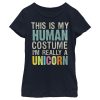 Girl_s Lost Gods Unicorn in Human Costume T-Shirt
