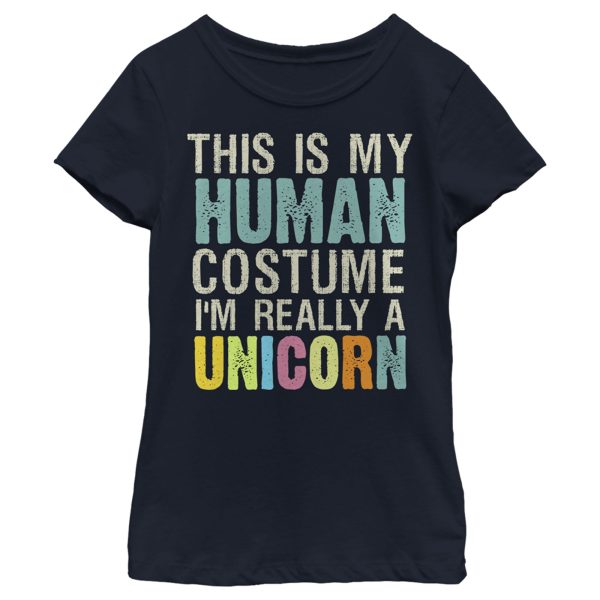 Girl_s Lost Gods Unicorn in Human Costume T-Shirt