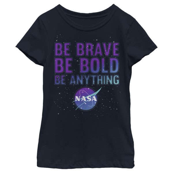 Girl_s NASA Be Be Bold Be Anything Logo T-Shirt