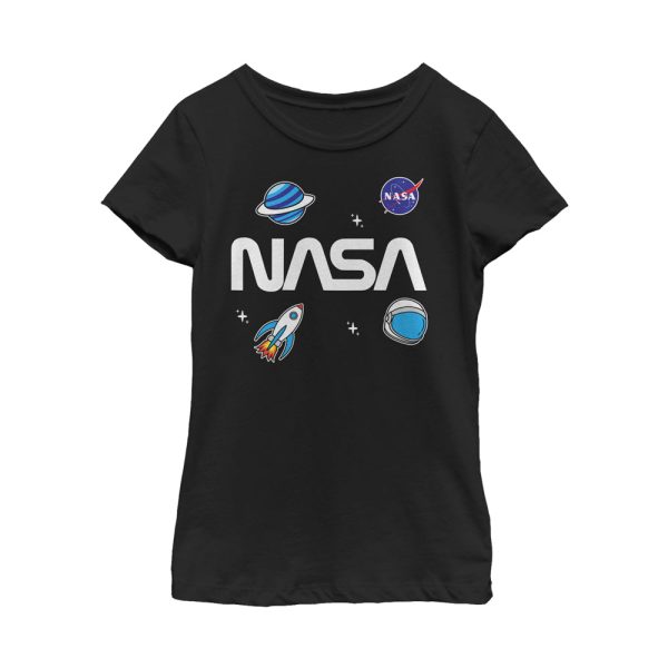 Girl_s NASA Logo Space Emoji T-Shirt