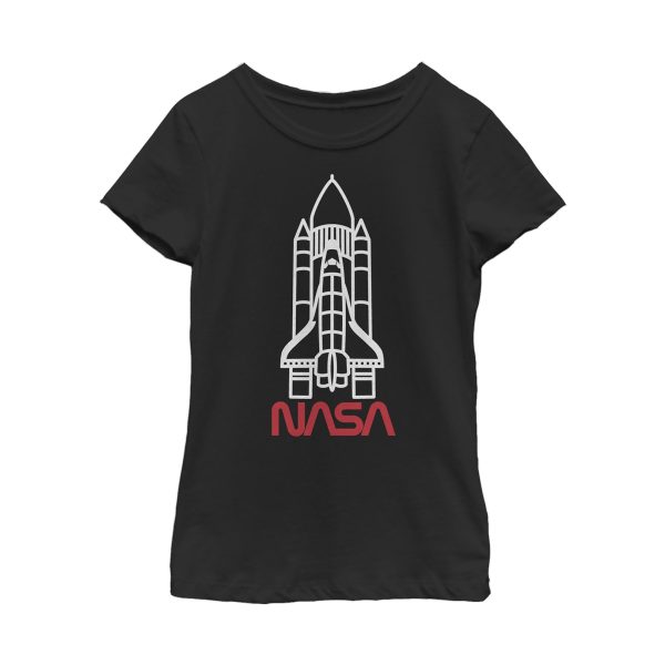 Girl_s NASA Minimal Rocket Launch T-Shirt