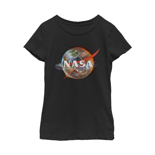 Girl_s NASA Planetary Swirl Logo T-Shirt