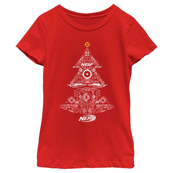 Girl_s Nerf Nerf Christmas Tree T-Shirt