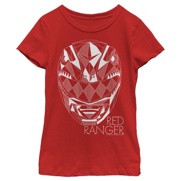 Girl_s Power Rangers Geometric Ranger Helmet T-Shirt