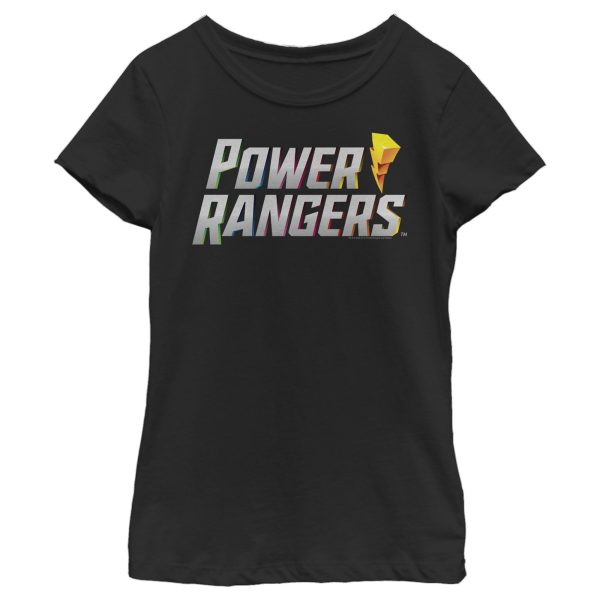 Girl_s Power Rangers Lightning Bolt Logo T-Shirt