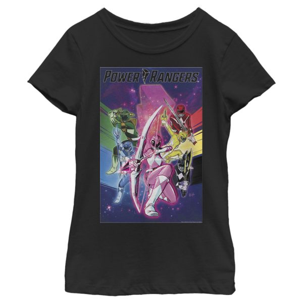 Girl_s Power Rangers Rainbow Poster T-Shirt