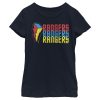 Girl_s Power Rangers Rainbow Text T-Shirt