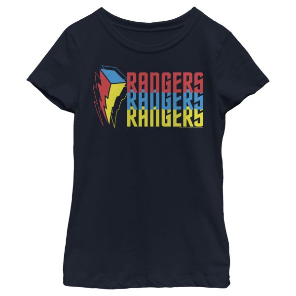 Girl_s Power Rangers Rainbow Text T-Shirt