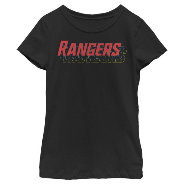 Girl_s Power Rangers Shadow Text T-Shirt