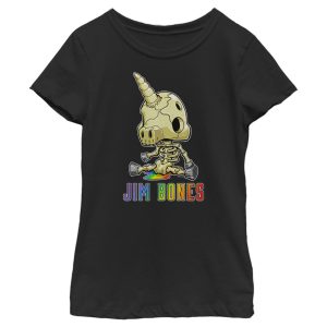 Girl_s R.I.P. Rainbows in Pieces Jim Bones Unicorn T-Shirt