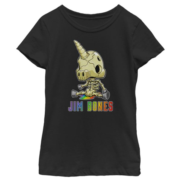 Girl_s R.I.P. Rainbows in Pieces Jim Bones Unicorn T-Shirt