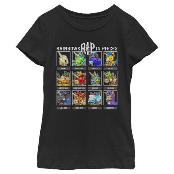 Girl_s R.I.P. Rainbows in Pieces Unicorn Bingo T-Shirt