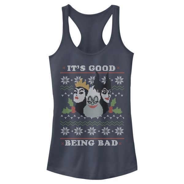 Junior_s Disney Princesses Christmas Being Bad Racerback Tank Top