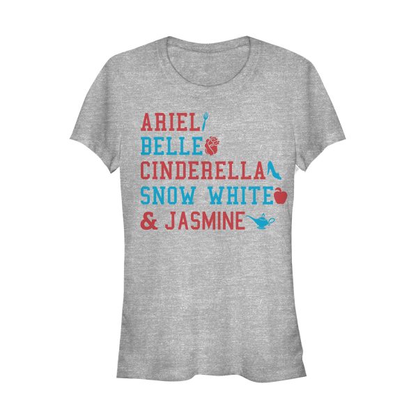 Junior_s Disney Princesses Fourth of July Names T-Shirt