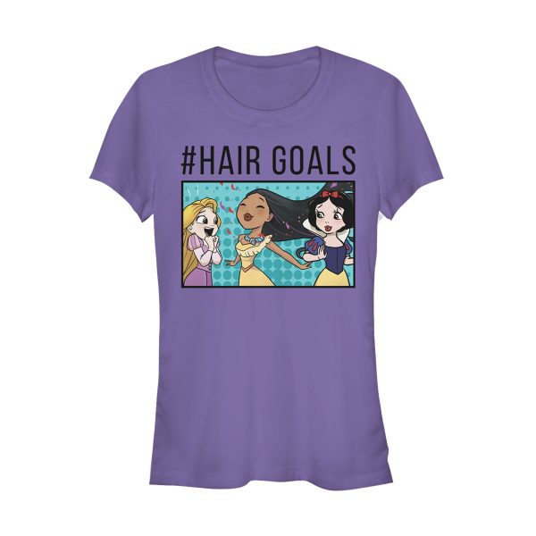 Junior_s Disney Princesses #Hair Goals Cartoon T-Shirt