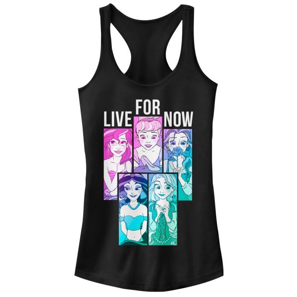 Junior_s Disney Princesses Live for Now Racerback Tank Top