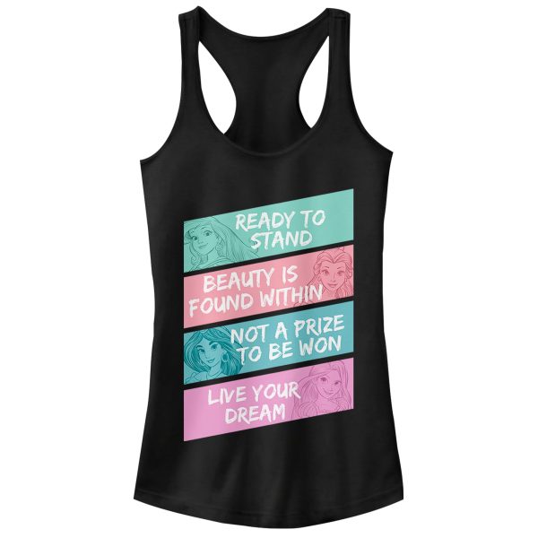 Junior_s Disney Princesses Motto Racerback Tank Top