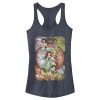 Junior_s Disney Princesses Vintage Collage Racerback Tank Top