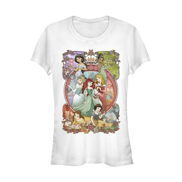 Junior_s Disney Princesses Vintage Collage T-Shirt