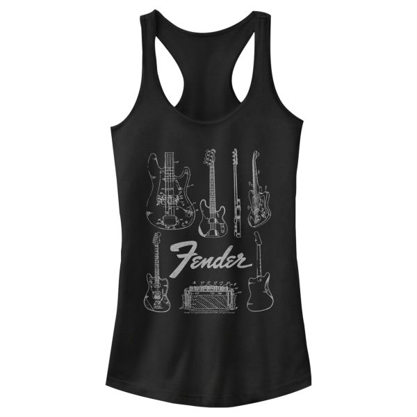 Junior_s Fender Guitar Chart Racerback Tank Top