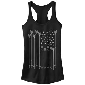 Junior_s Lost Gods Arrow American Flag Racerback Tank Top