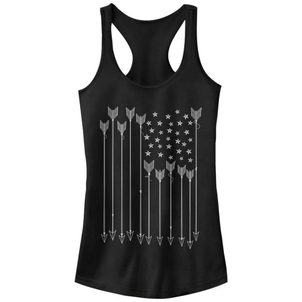 Junior_s Lost Gods Arrow American Flag Racerback Tank Top