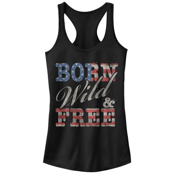 Junior_s Lost Gods Born Wild and Free Racerback Tank Top