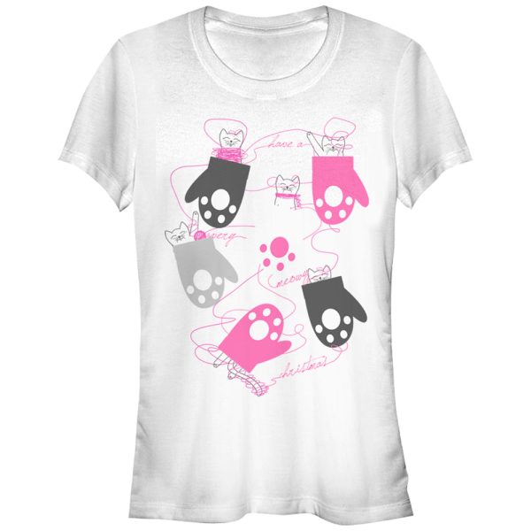 Junior_s Lost Gods Christmas Kittens in Mittens T-Shirt