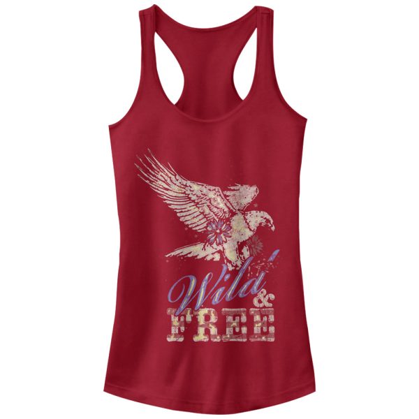 Junior_s Lost Gods Eagle Wild and Free USA Racerback Tank Top