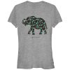 Junior_s Lost Gods Floral Print Elephant Spirit Animal T-Shirt
