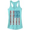 Junior_s Lost Gods Fourth of July Cat American Flag Racerback Tank Top