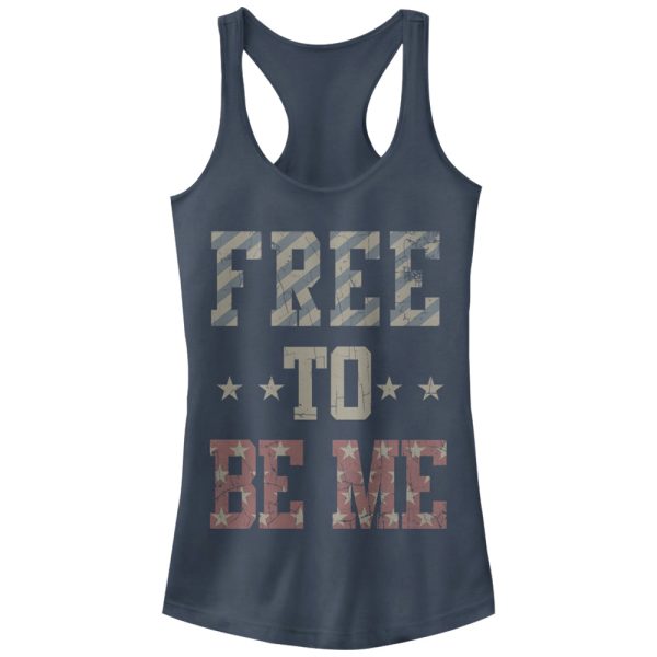 Junior_s Lost Gods Fourth of July Free to Be Me Racerback Tank Top