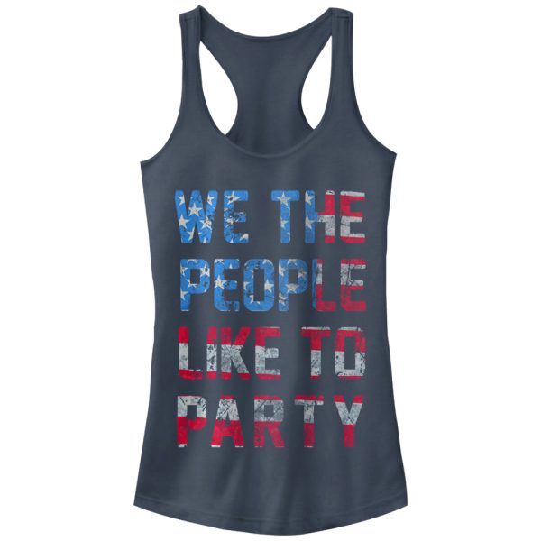 Junior_s Lost Gods Fourth of July People Like to Party Racerback Tank Top