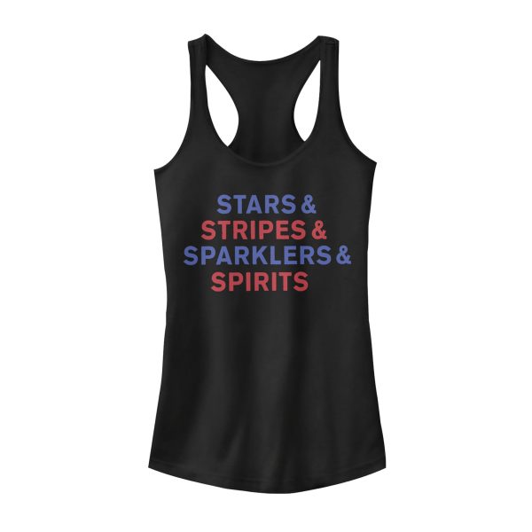 Junior_s Lost Gods Fourth of July Sparklers & Spirits Racerback Tank Top