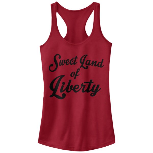 Junior_s Lost Gods Fourth of July Sweet Land of Liberty Racerback Tank Top