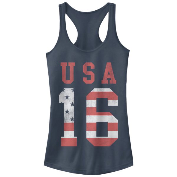 Junior_s Lost Gods Fourth of July USA 16 Racerback Tank Top