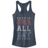 Junior_s Lost Gods Fourth of July USA All Day Racerback Tank Top