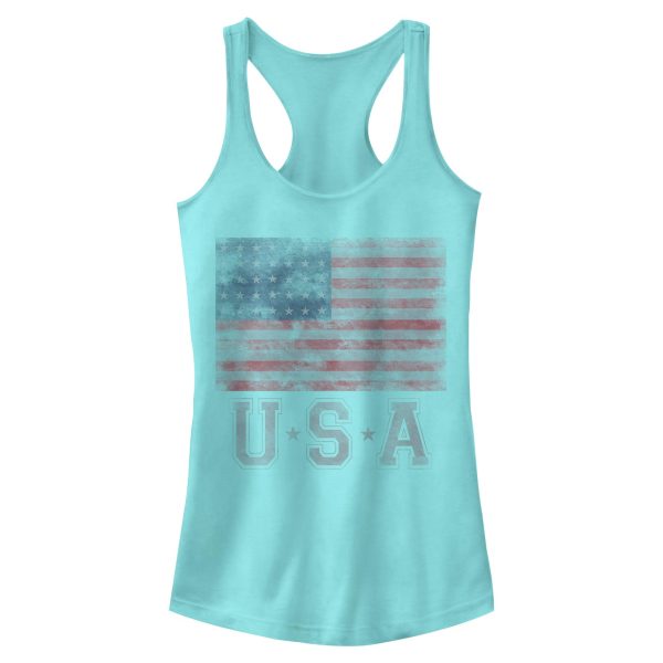 Junior_s Lost Gods Fourth of July USA Flag Stars Racerback Tank Top