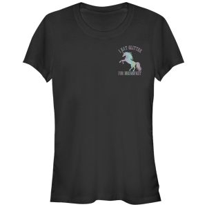 Junior_s Lost Gods Glitter Breakfast Unicorn T-Shirt