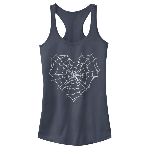 Junior_s Lost Gods Halloween Heart Spider Web Racerback Tank Top