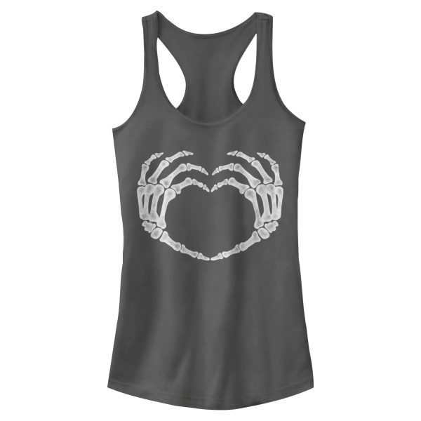 Junior_s Lost Gods Halloween Skeleton Heart Hands Racerback Tank Top