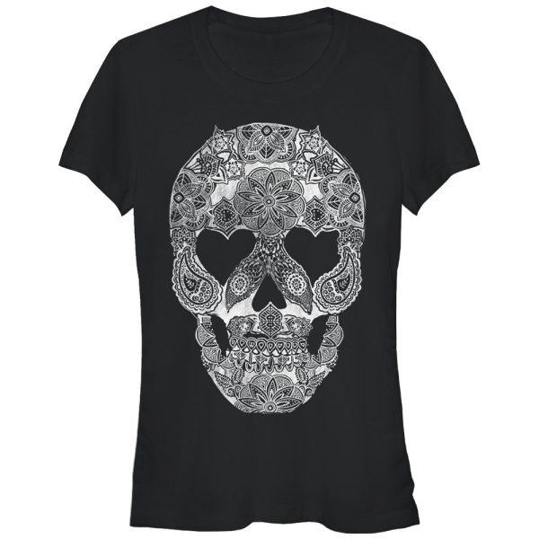 Junior_s Lost Gods Henna Grinning Skull Print T-Shirt