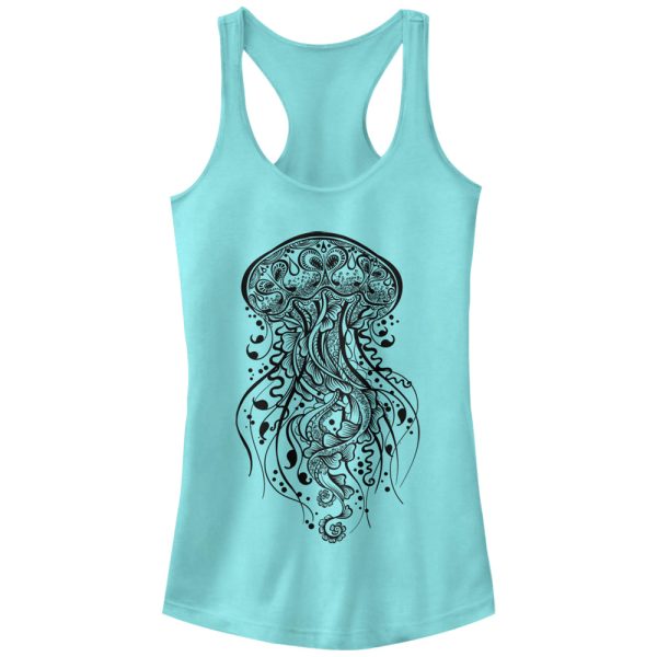 Junior_s Lost Gods Henna Jellyfish Racerback Tank Top